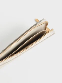 Alternative view of Ví phom chữ nhật Zip-Around - Kem