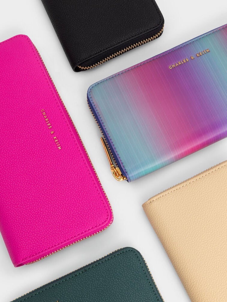 Ví cầm tay chữ nhật Zip-Around Long - Xanh khổng tước - Ảnh 5