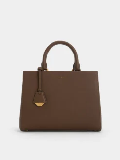 Túi xách phom chữ nhật Mirabelle Structured - Nâu đậm