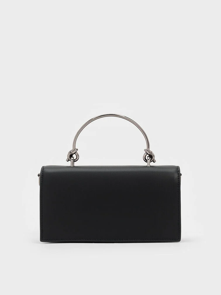 Ví dáng dài chữ nhật Sculptural-Handle - Noir - Ảnh 3