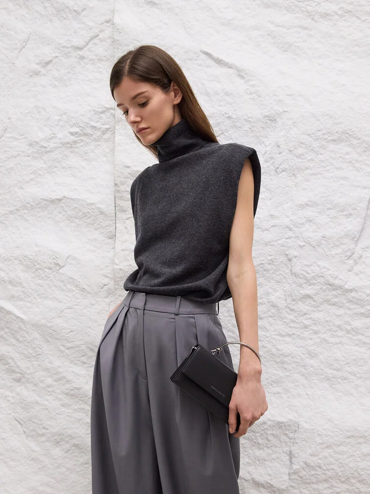 Ví dáng dài chữ nhật Sculptural-Handle - Noir - Ảnh 6