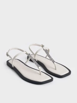 Alternative view of Giày sandals đế bệt Chain-Link - Phấn