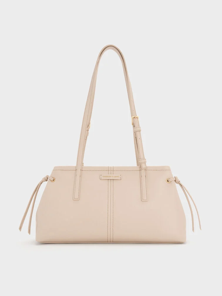 Túi đeo vai hình thang Noane - Xám trắng