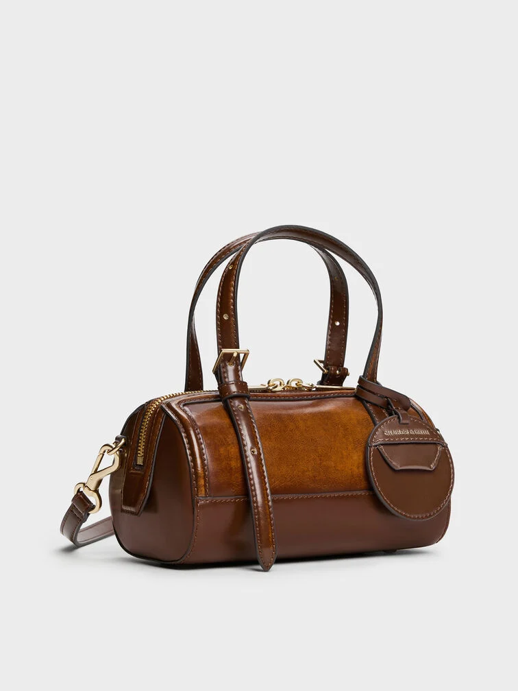 Túi xách hình chữ nhật Enola - Nâu ánh hung - Ảnh 3